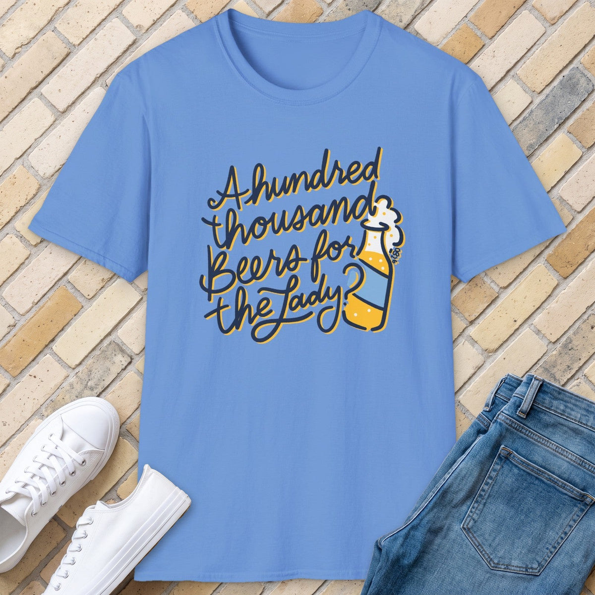 For The Lady tee - Carolina Blue - front