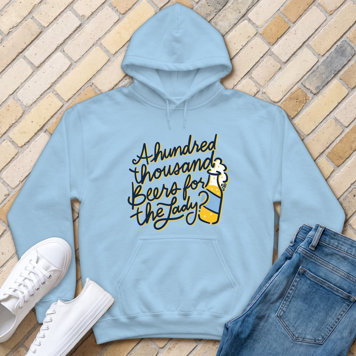 For The Lady Hoodie - Light Blue - front