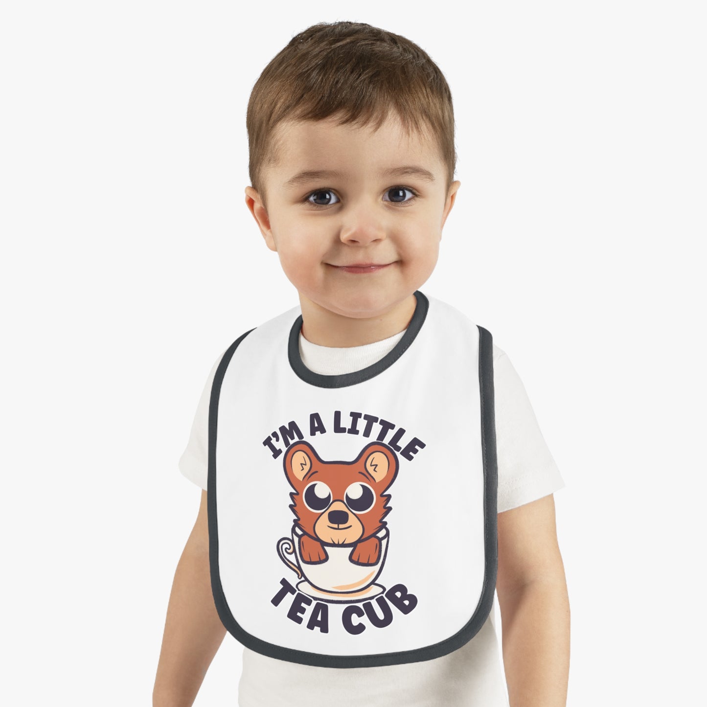 I'm a Little Tea Cub - Unique Bear Cub Baby Bib Gift for Newborn or New Parents