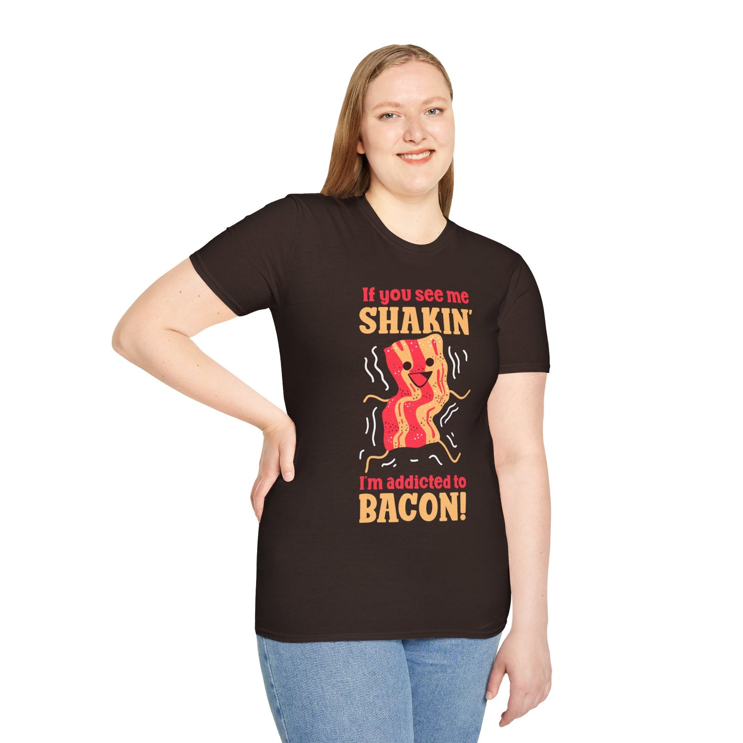 Bacon Gift for Funny Bacon Lover - Addicted to Bacon T-Shirt