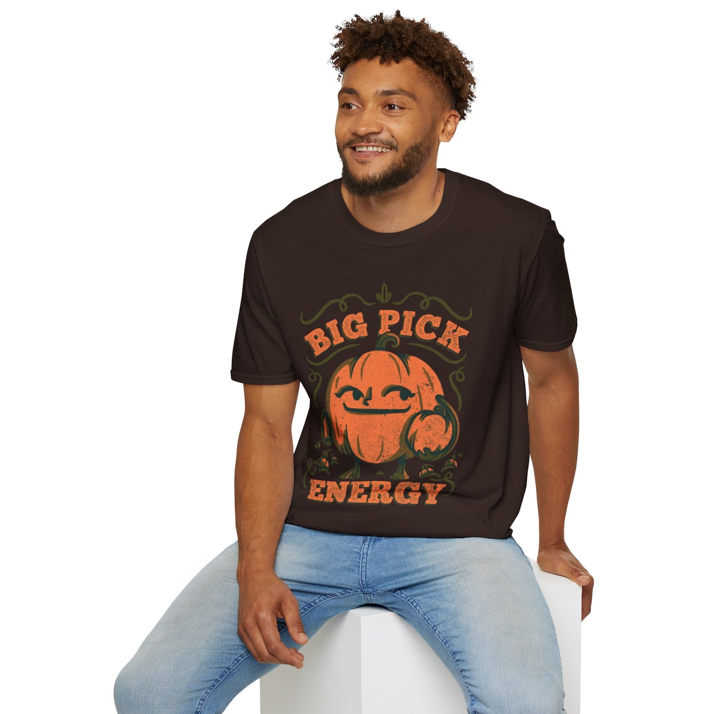 Big Pick Energy - Funny Halloween Pumpkin Picking T-Shirt