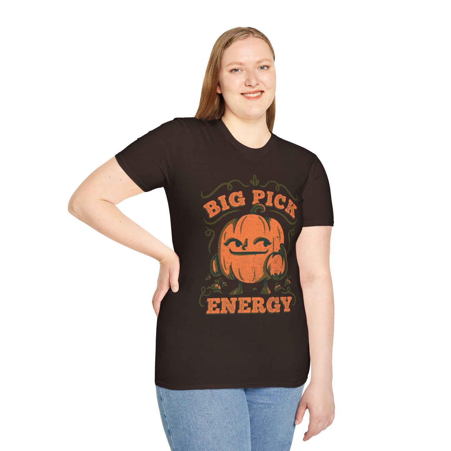 Big Pick Energy - Funny Halloween Pumpkin Picking T-Shirt