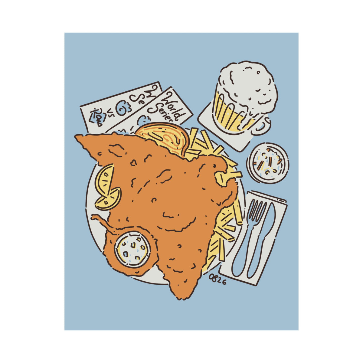 Fried-Ray Fish Fry Print - 4