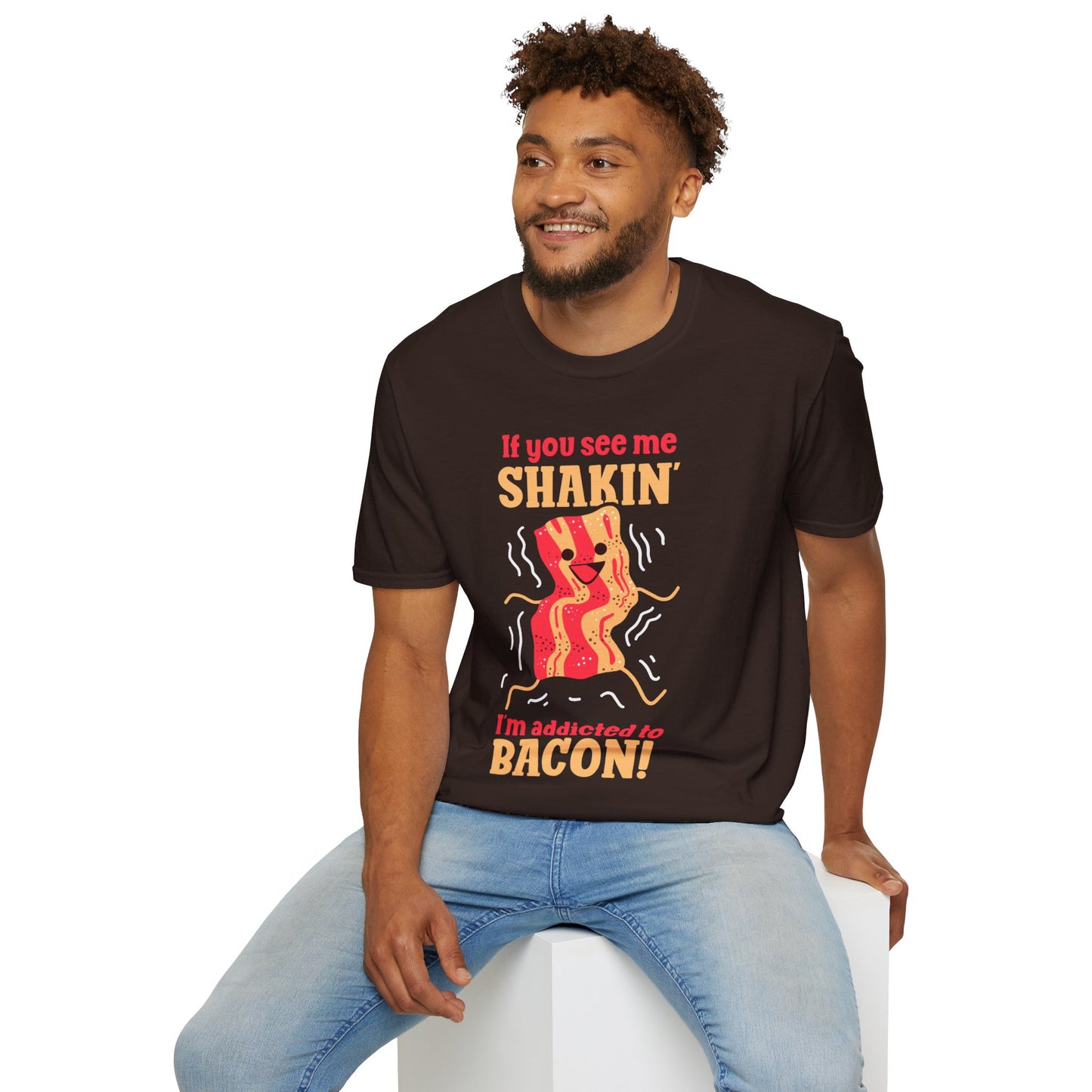 Bacon Gift for Funny Bacon Lover - Addicted to Bacon T-Shirt