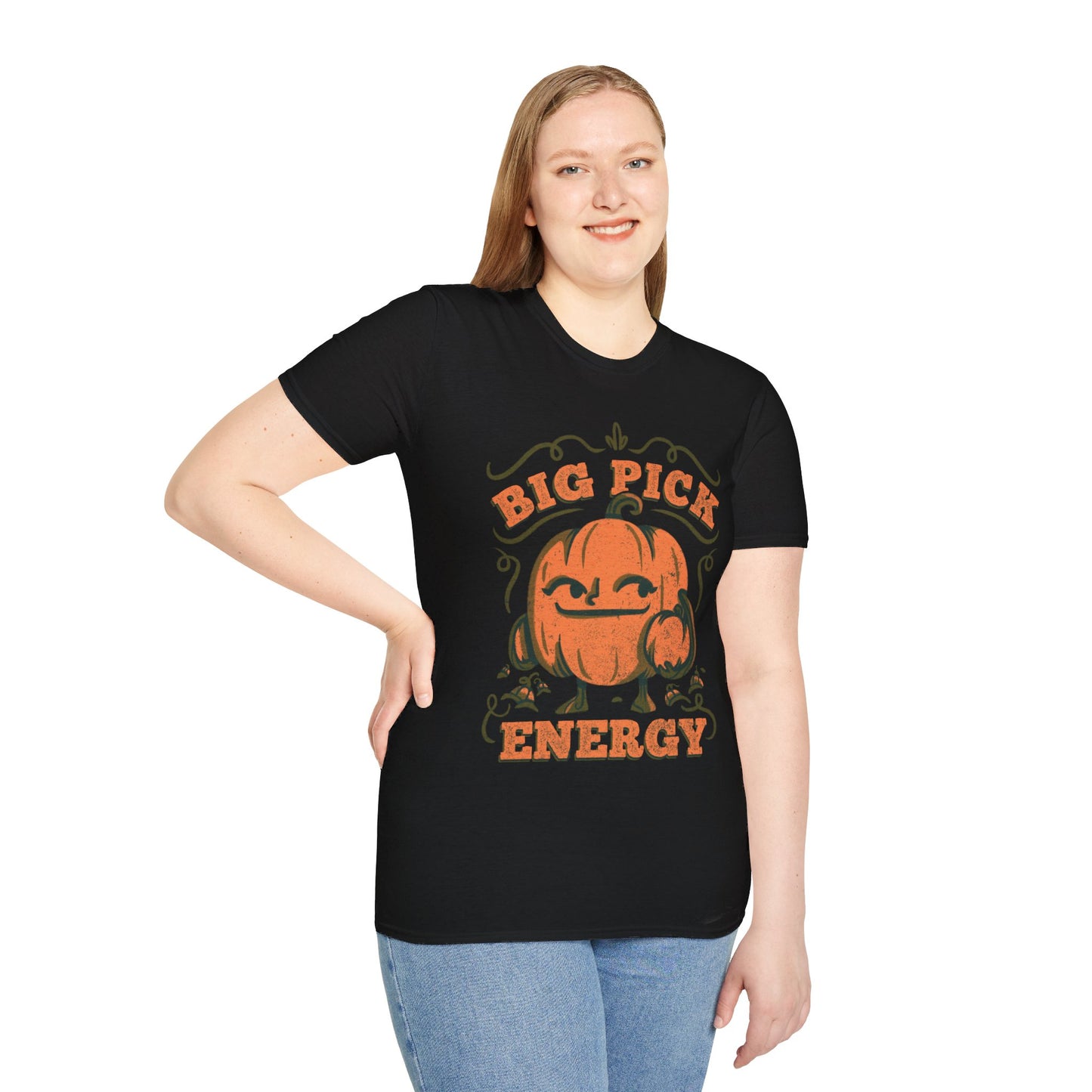 Big Pick Energy - Funny Halloween Pumpkin Picking T-Shirt