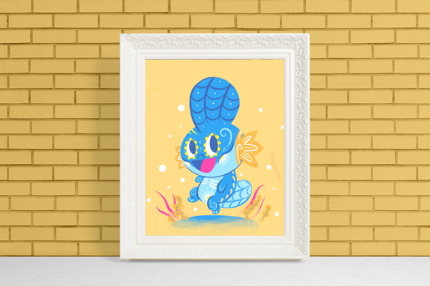 Cute Blue Mudskipper Art Print