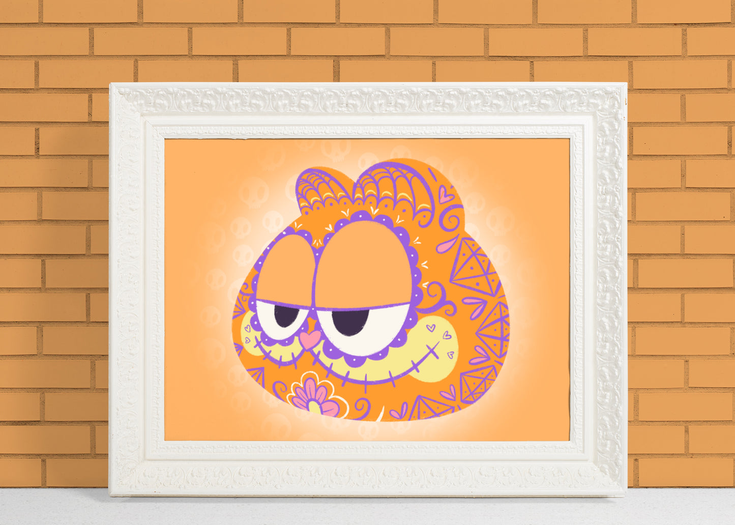 Garfield - PopMuertos Art Print