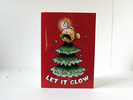 Let it Glow Angler Fish - Funny Christmas Card