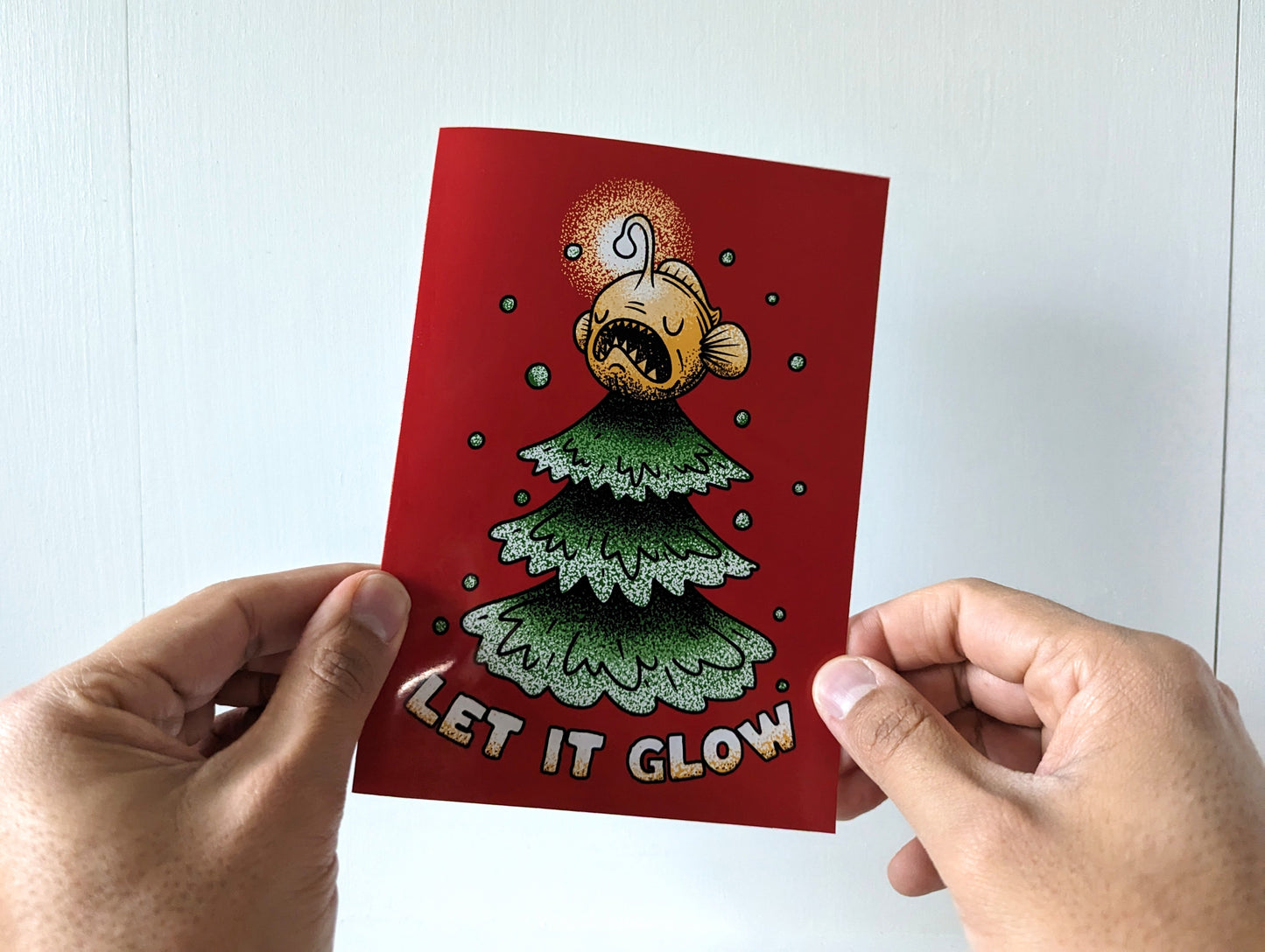 Let it Glow Angler Fish - Funny Christmas Card