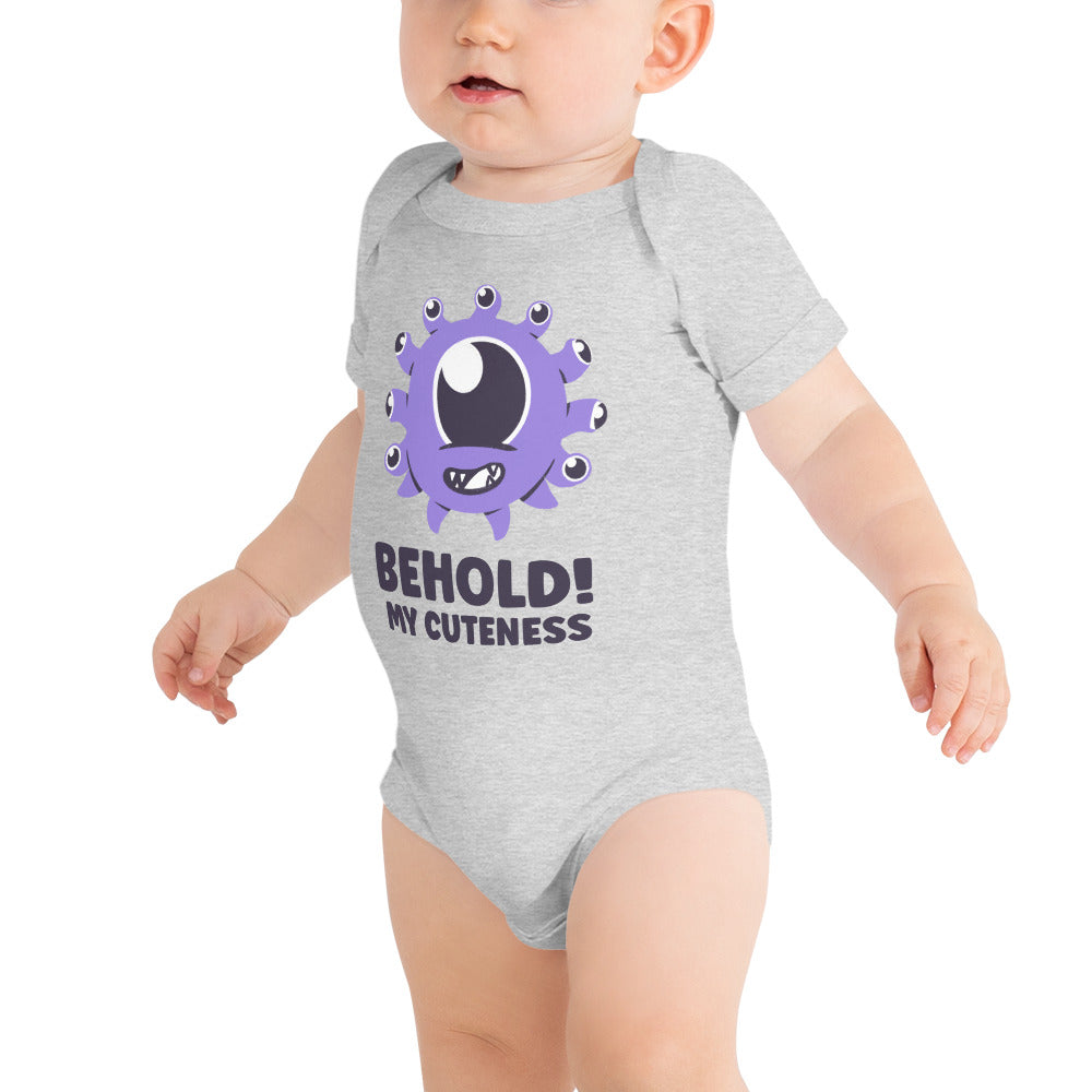Behold My Cuteness - Unique DND Gift Onesie Bodysuit for Newborn or New Parents