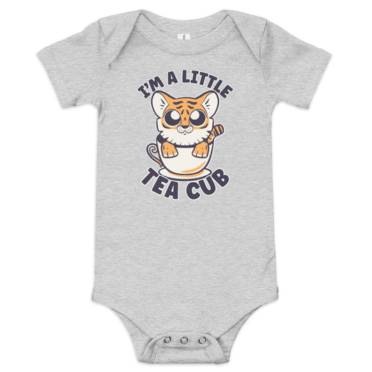 I'm a Little Tea Cub Tiger Baby Onesie Bodysuit for New Parents