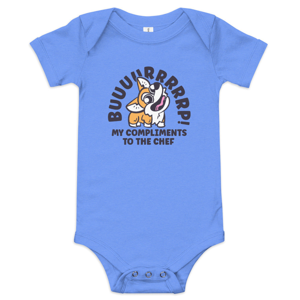 Compliments to the Chef - Cute Corgi Baby Bodysuit Onesie Gift for New Parents