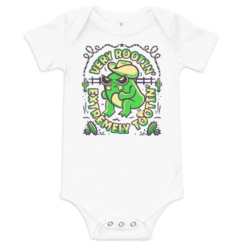Rootin Tootin - Funny Frog Baby Onesie Bodysuit Gift for New Parents