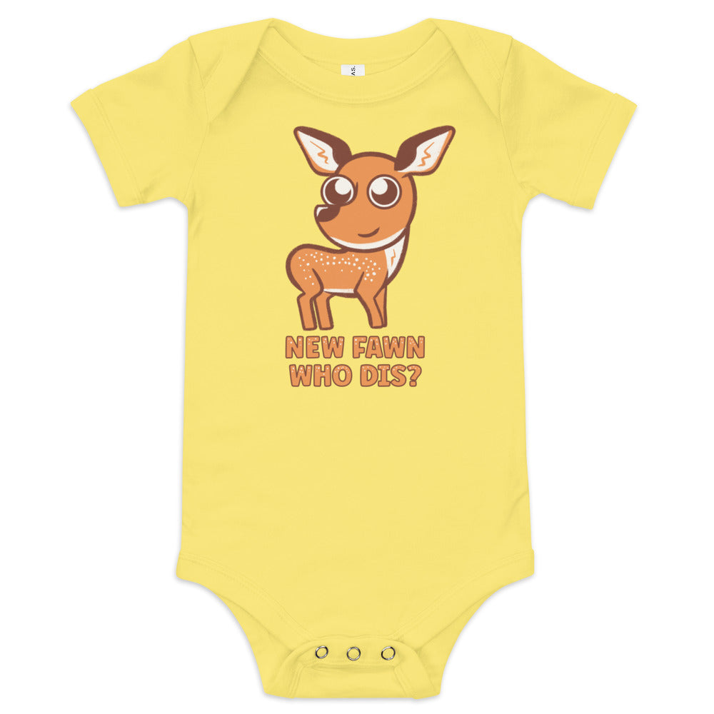 New Fawn Who Dis? Gender Neutral Baby Bodysuit Onesie for New Parents