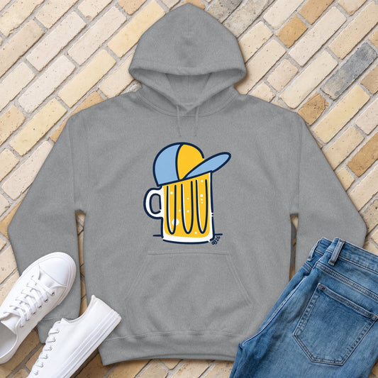 Beer Hat Hoodie - Sport Grey - front