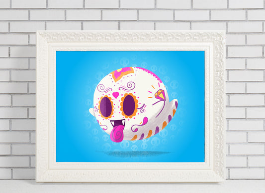 Ghost Muerto | Sugar Skull Art Print