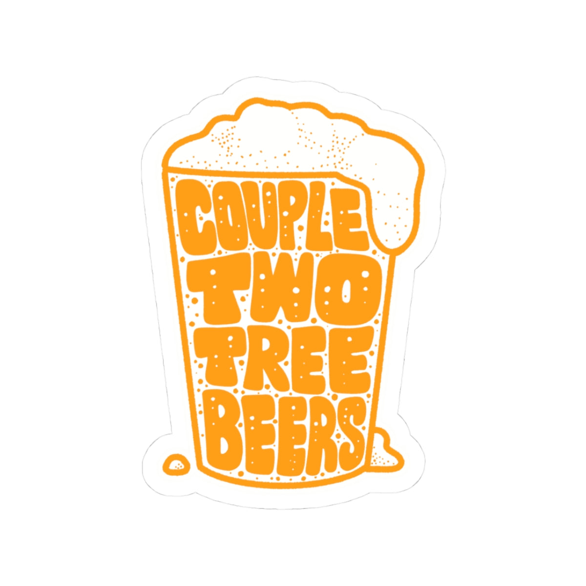 Couple Two Tree Beers Sticker - 1