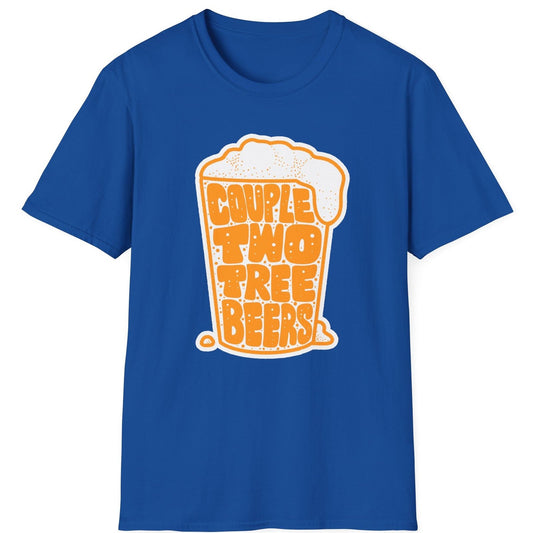 Couple Two Tree Beers tee - Royal - front