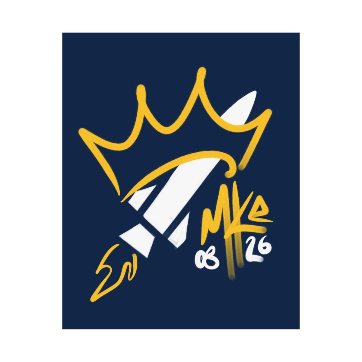Crownzooka Home Navy Print - 7