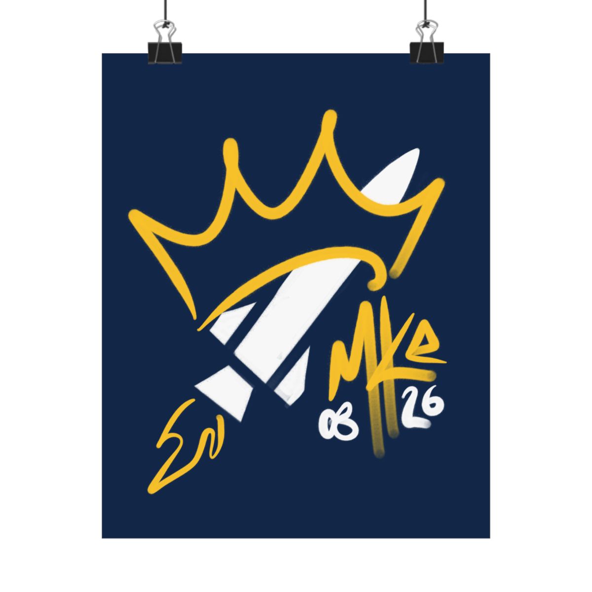 Crownzooka Home Navy Print - 2