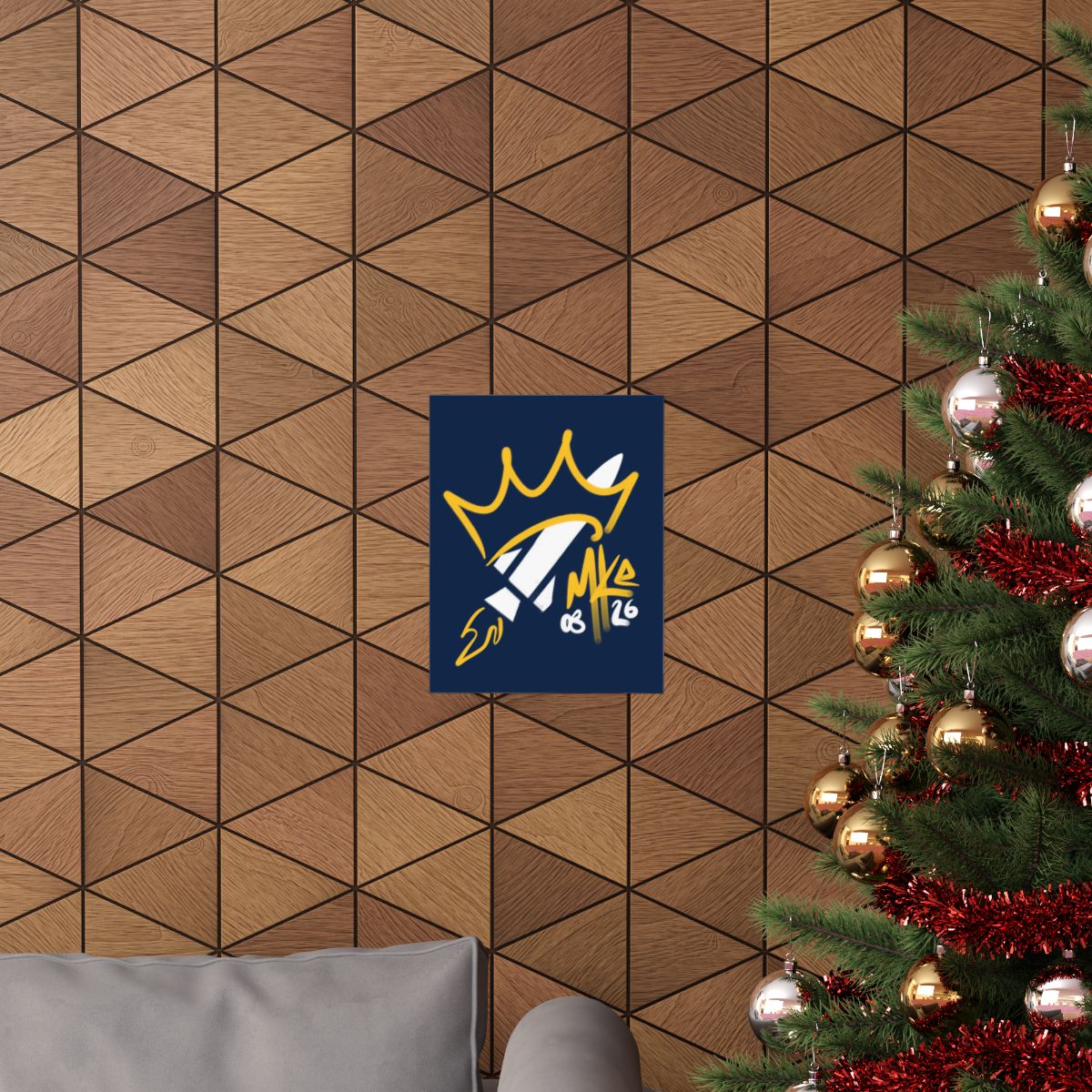 Crownzooka Home Navy Print - 6