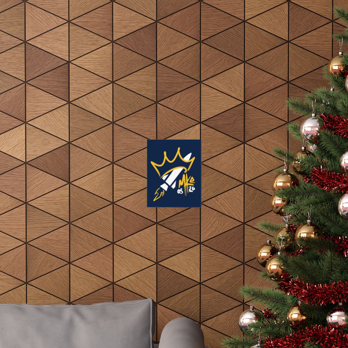 Crownzooka Home Navy Print - 9