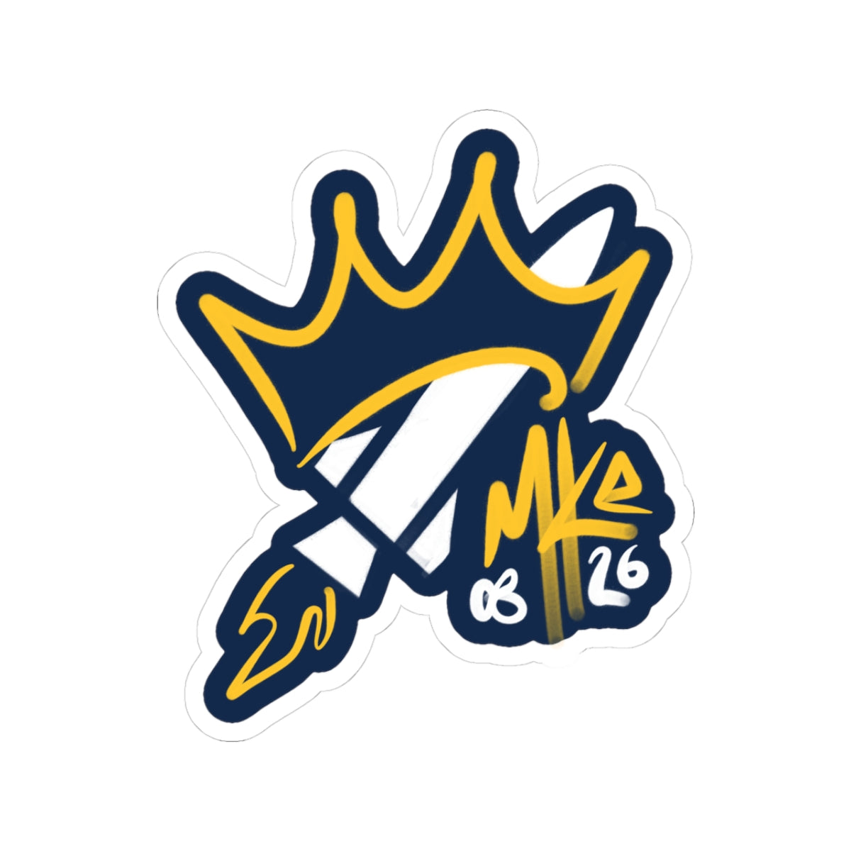 Crownzooka Home Navy Sticker - 1
