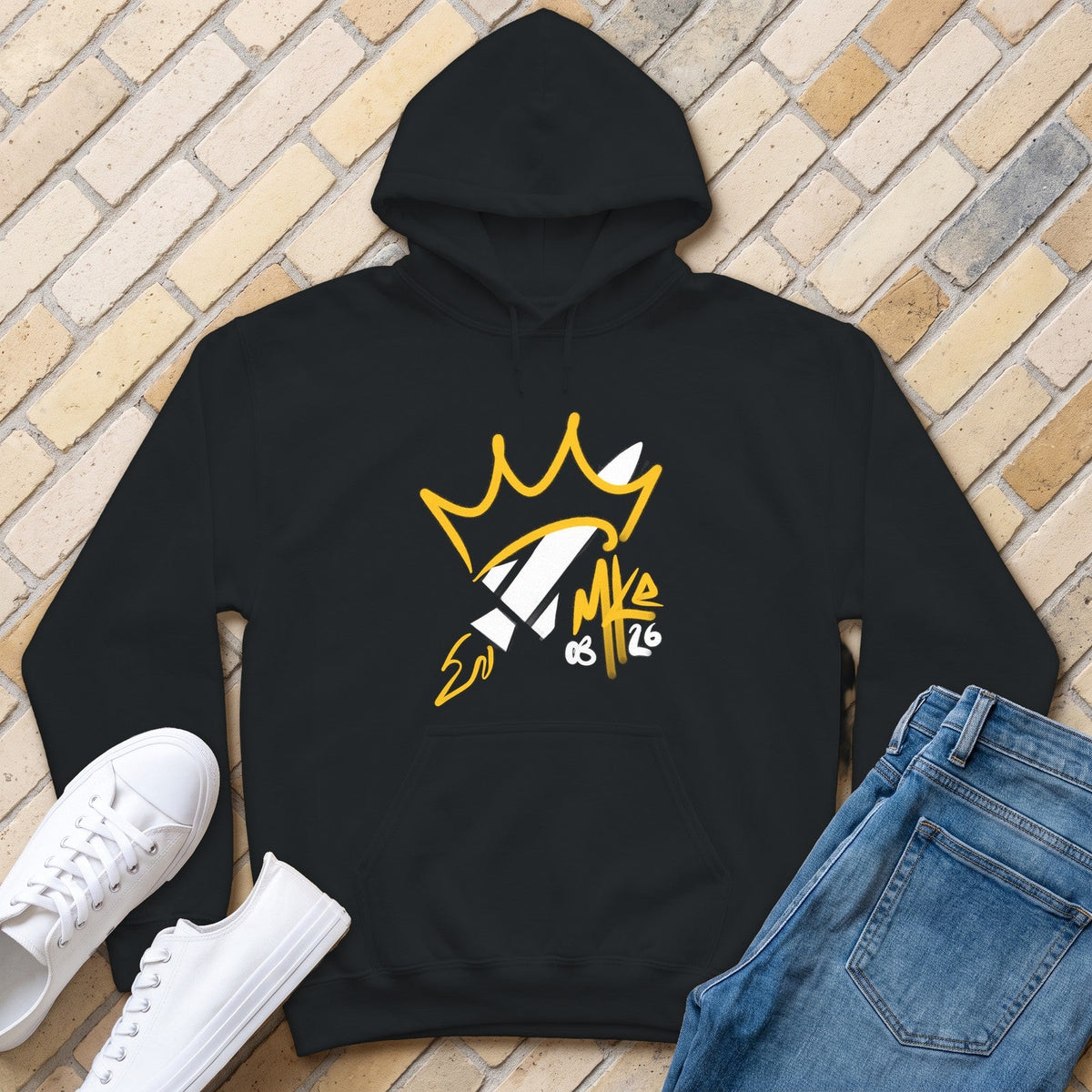 Crownzooka Hoodie - Black - front