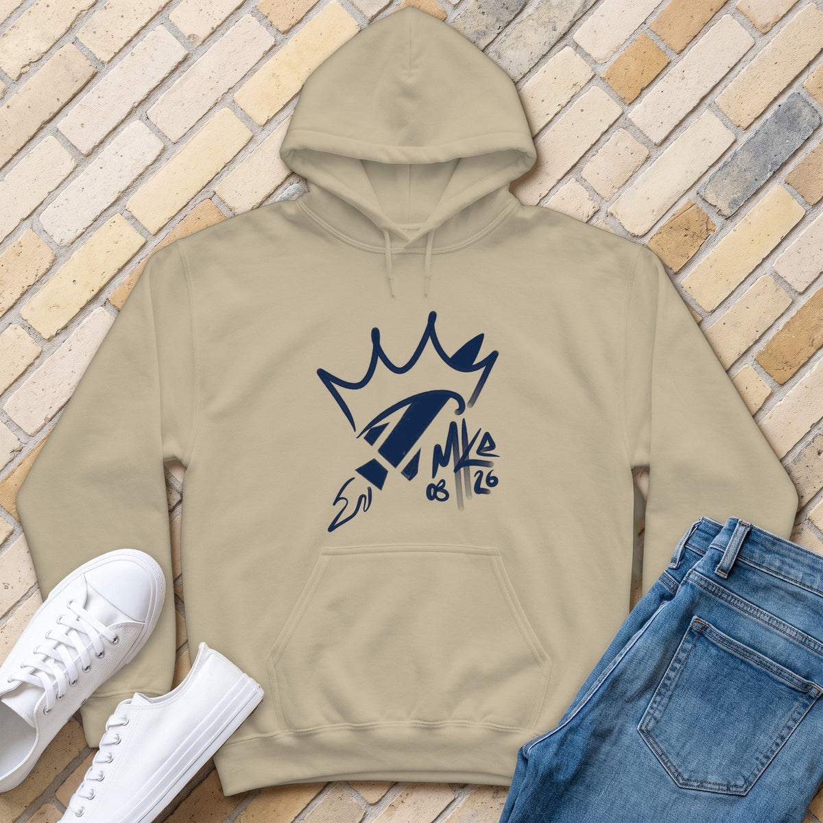 Crownzooka Hoodie - Sand - front