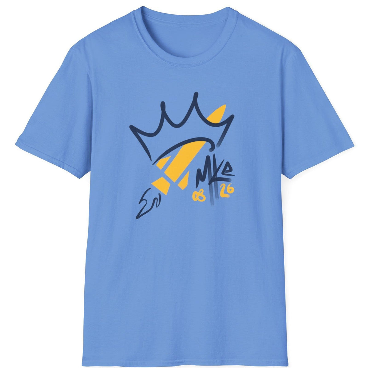 Crownzooka tee - Carolina Blue - front