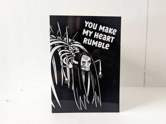 Eren Yeager You Make My Heart Rumble - Funny Anime AoT Romantic Card