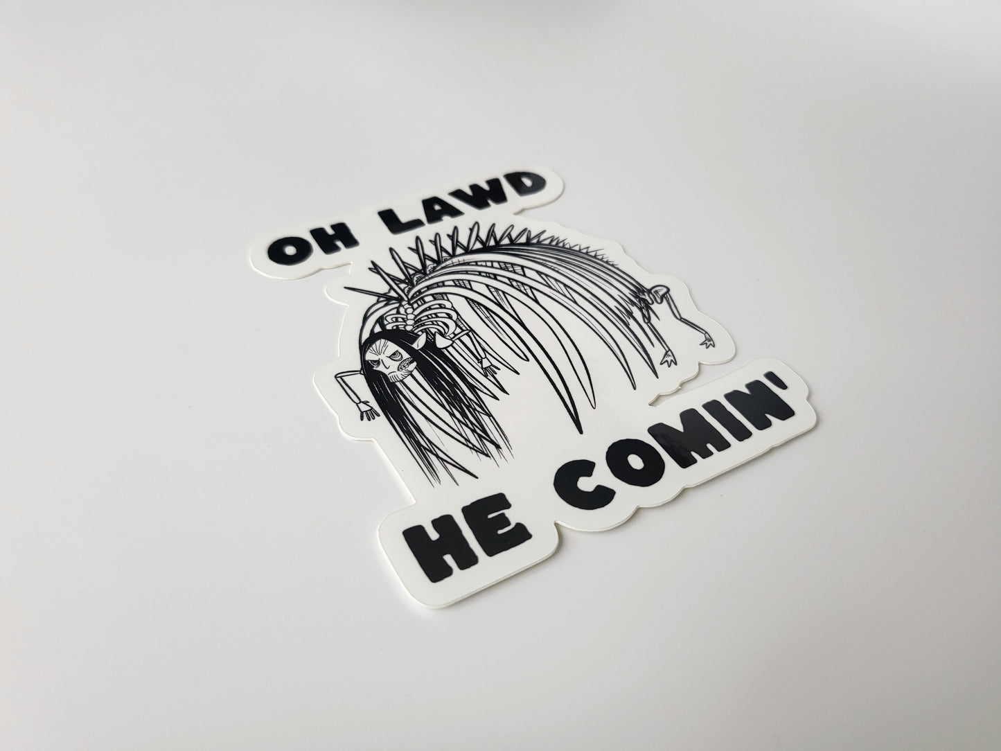 Oh Lawd He Comin - Eren Yeager Sticker for Attack on Titan fans