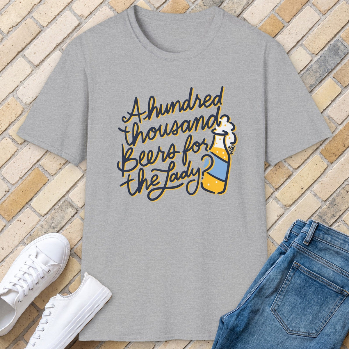 For The Lady tee - Sport Grey - front