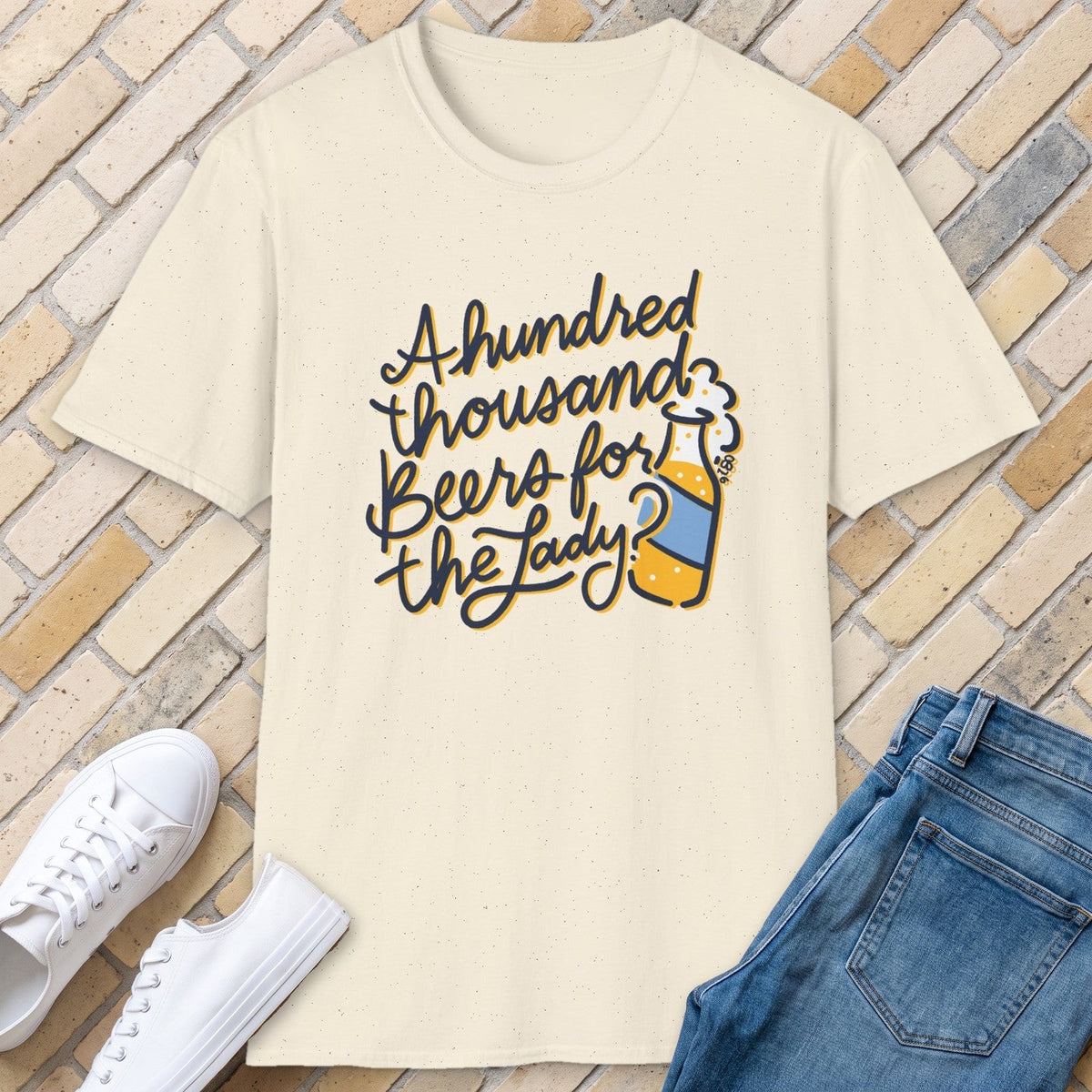 For The Lady tee - Natural - front