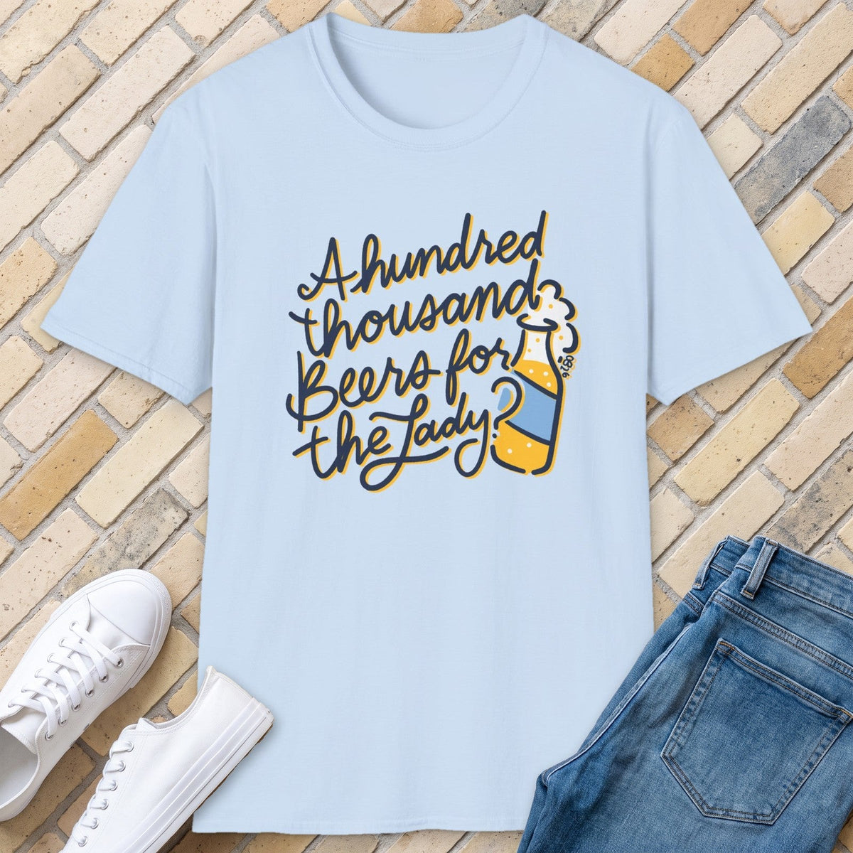 For The Lady tee - Light Blue - front
