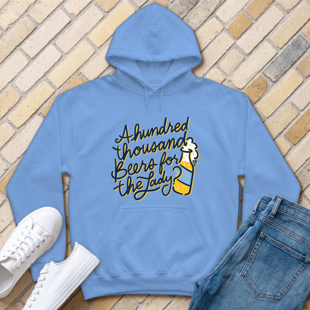 For The Lady Hoodie - Carolina Blue - front