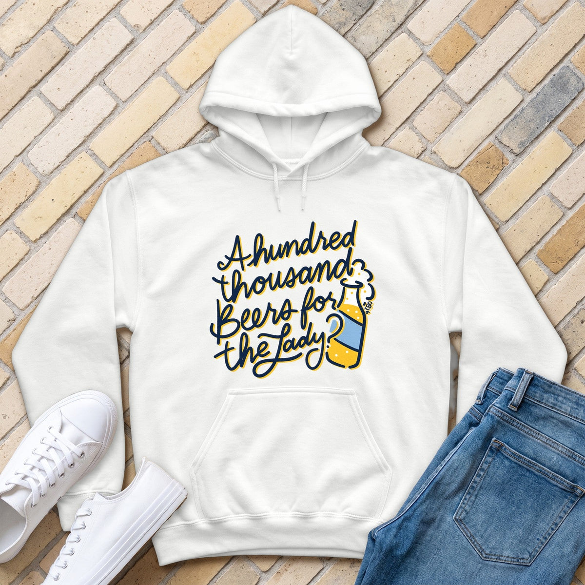 For The Lady Hoodie - White - front