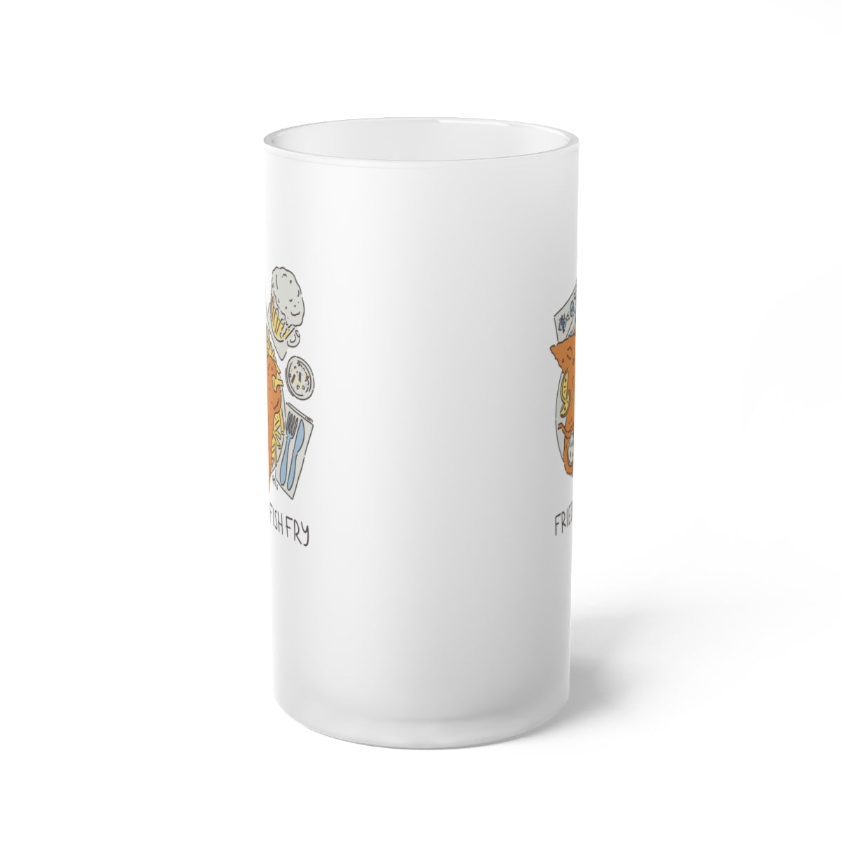 Fried-Ray Fish Fry Frosted Beer Mug - 3