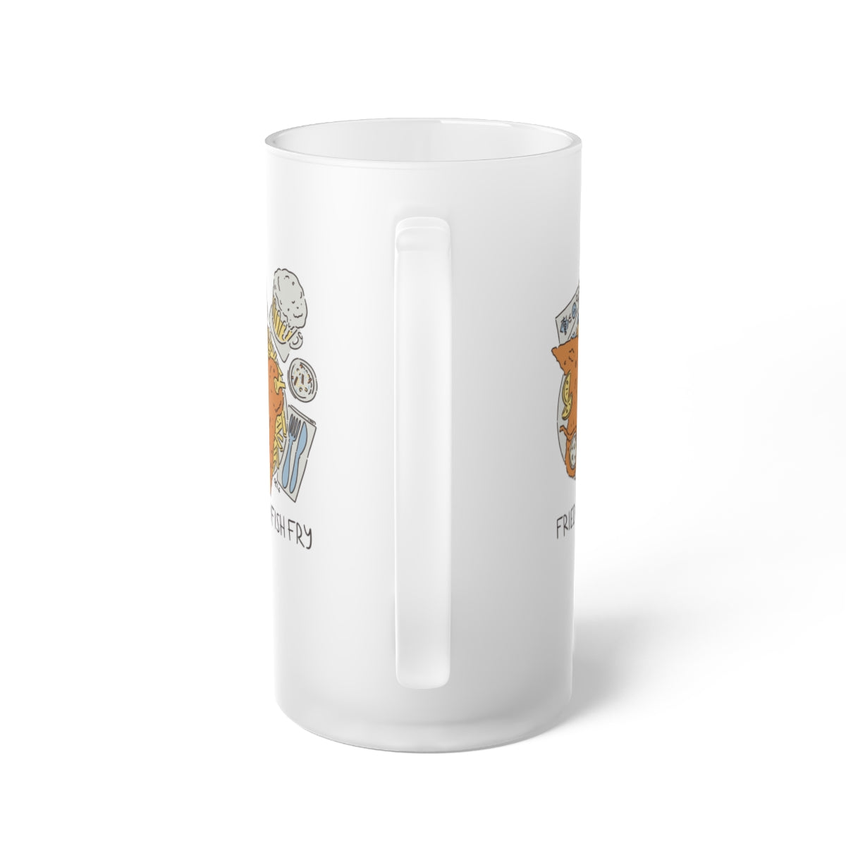 Fried-Ray Fish Fry Frosted Beer Mug - 4