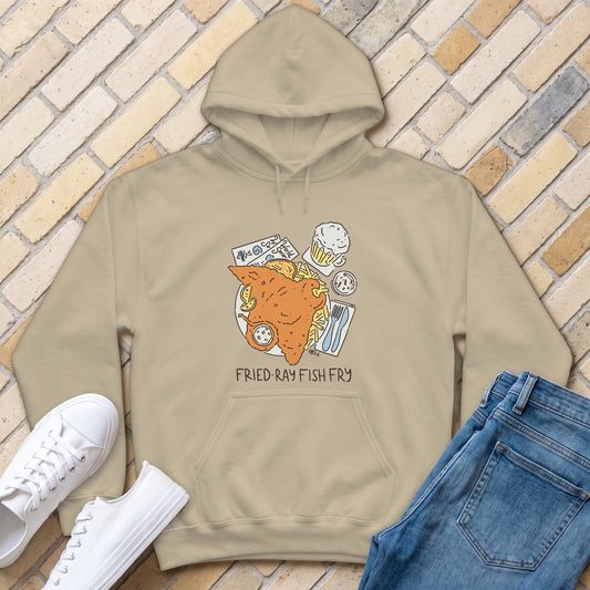 Fried-Ray Fish Fry Hoodie - Sand - front