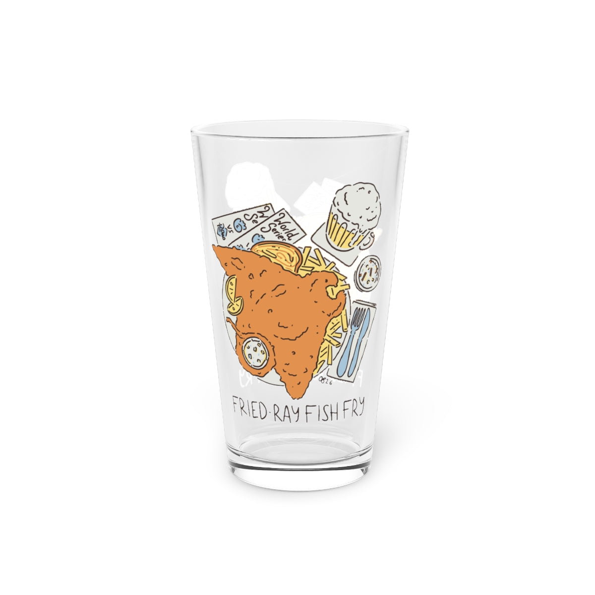 Fried-Ray Fish Fry Pint Glass - 2