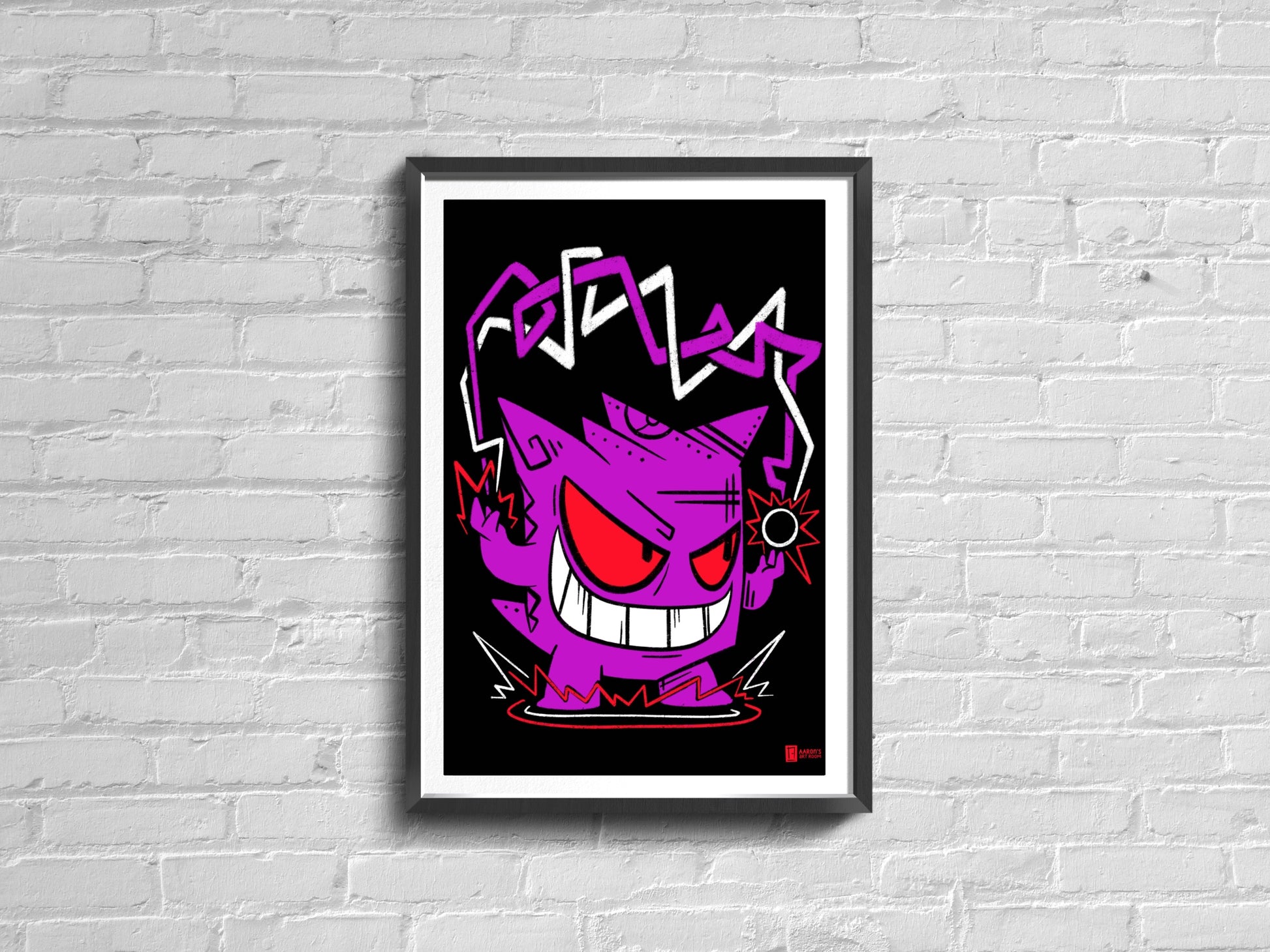 Unique Pokemon Gift for Pokemon Fans street art gengar illustration