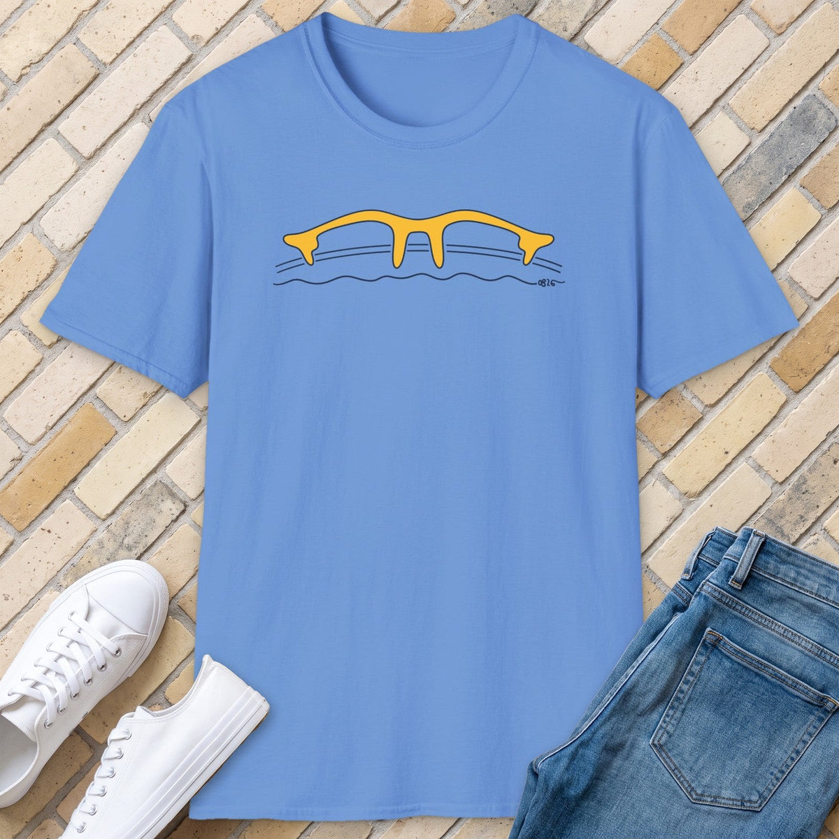 MKE Bridge tee - Carolina Blue - front