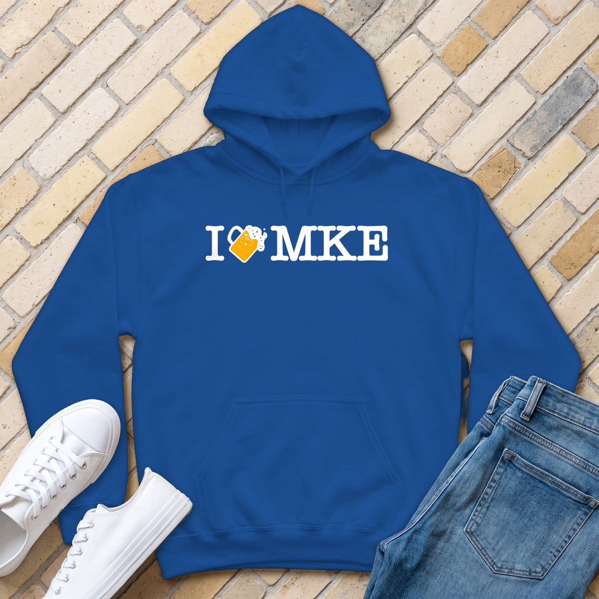 I Beer MKE Hoodie - Royal - front