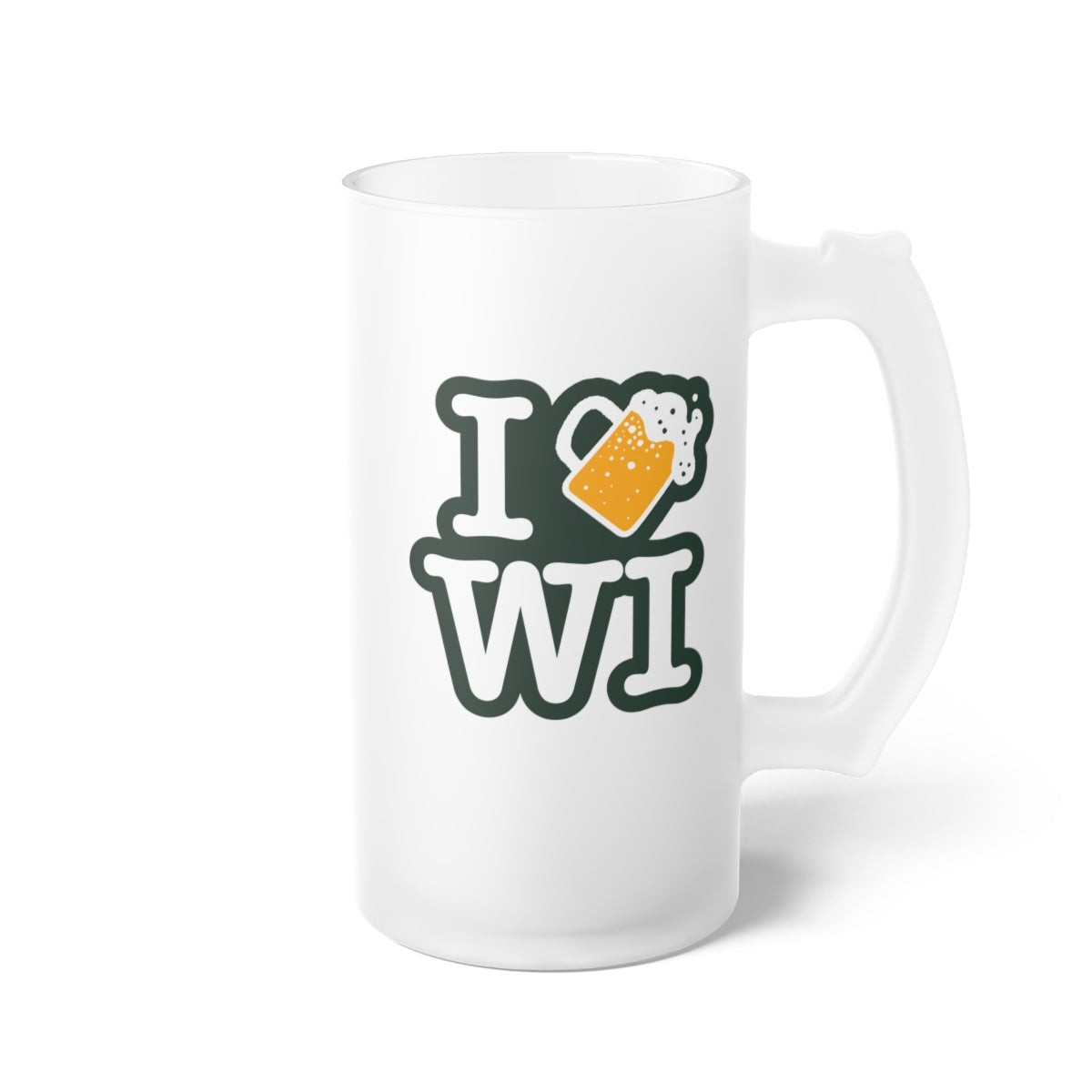 I Beer WI Frosted Beer Mug - 2