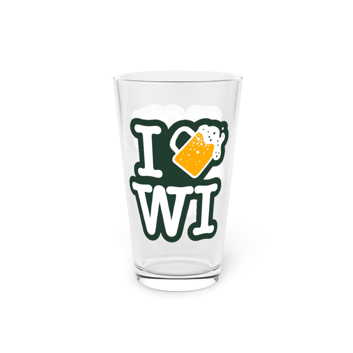 I Beer WI Pint Glass - 1