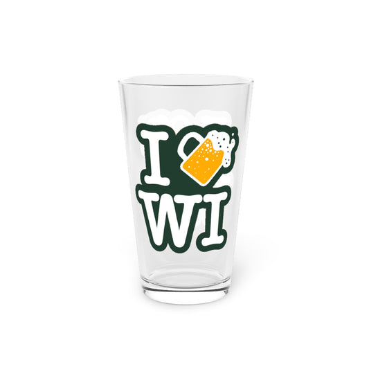 I Beer WI Pint Glass - 1