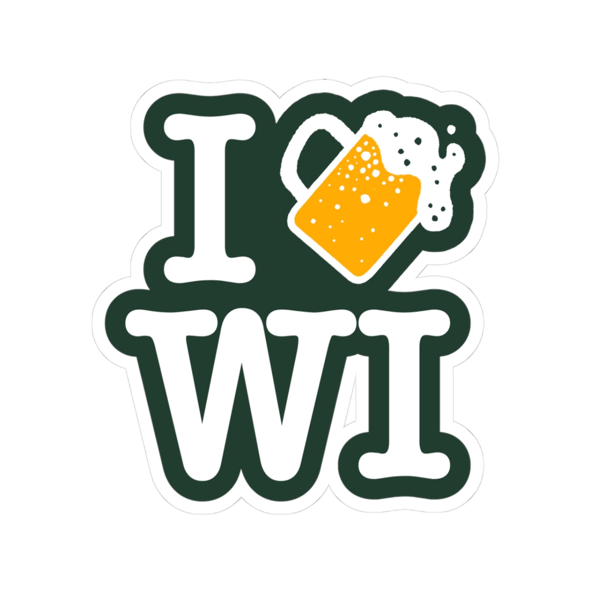 I Beer WI Sticker - 1
