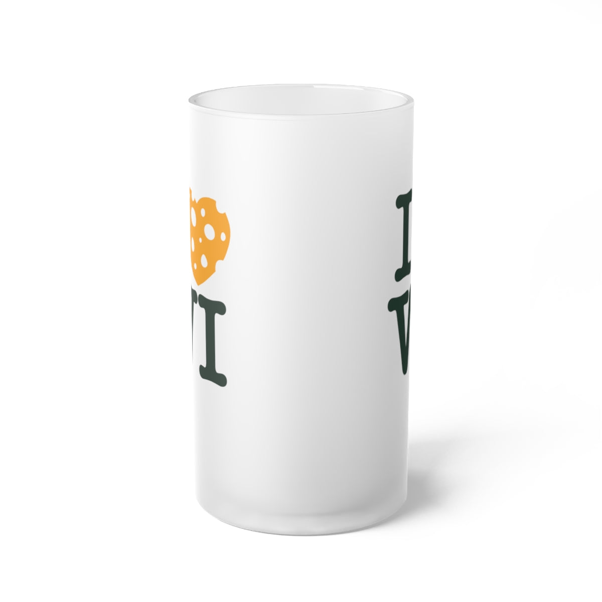 I Heart WI Frosted Beer Mug - 3