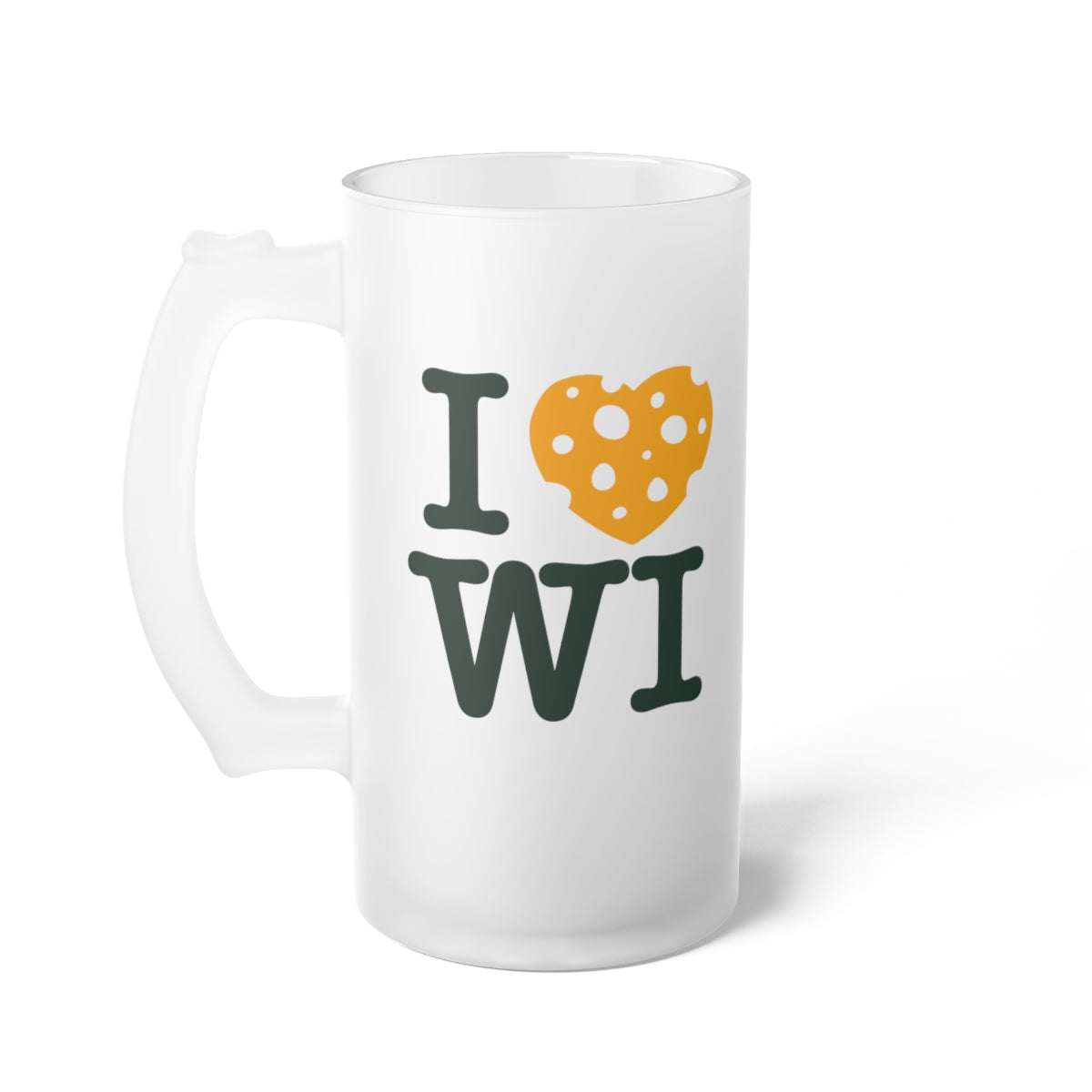I Heart WI Frosted Beer Mug - 1